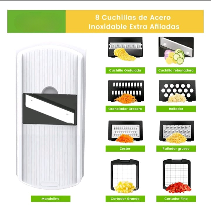 Picadora Multifuncional 15 en 1 para Verduras y Frutas