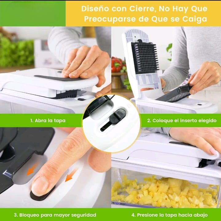 Picadora Multifuncional 15 en 1 para Verduras y Frutas