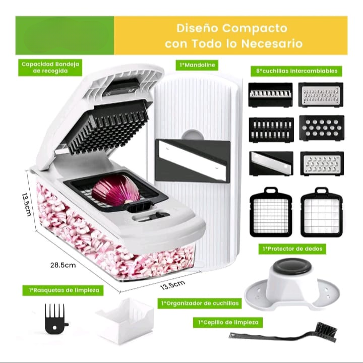 Picadora Multifuncional 15 en 1 para Verduras y Frutas
